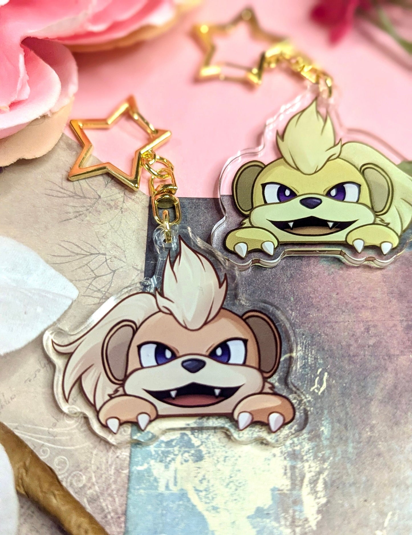 Growlithe | 2" Double-sided Peeking Charm Series