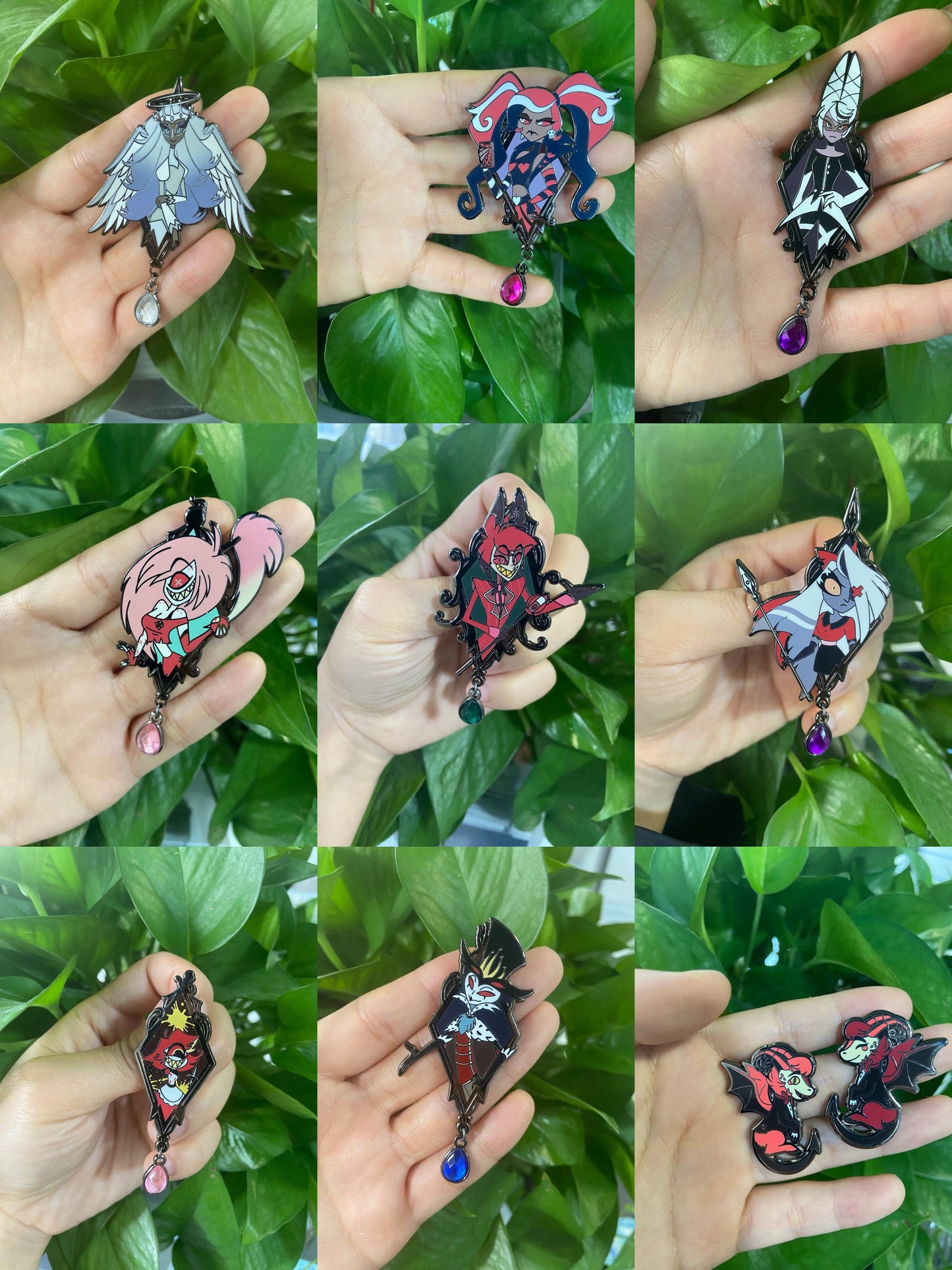 Hellaverse Enamel Pin Portraits | Hazbin Hotel Hard Enamel Pins