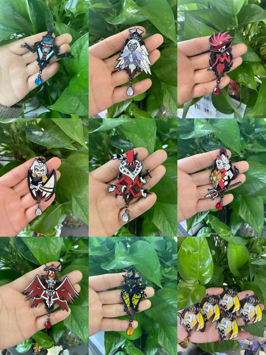 Hellaverse Enamel Pin Portraits | Hazbin Hotel Hard Enamel Pins