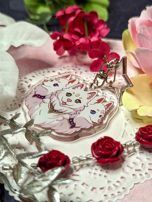 Cerberus Keychain Charm | Original Art Inspired by Greek Mythology