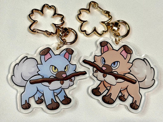 Adorable Double-sided Dog Keychain | 2" Acrylic Charm | Fanart