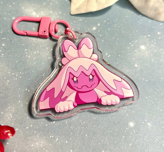 Peeking Charm | 2” Hammer Mon Fanart Acrylic Keychain Pink