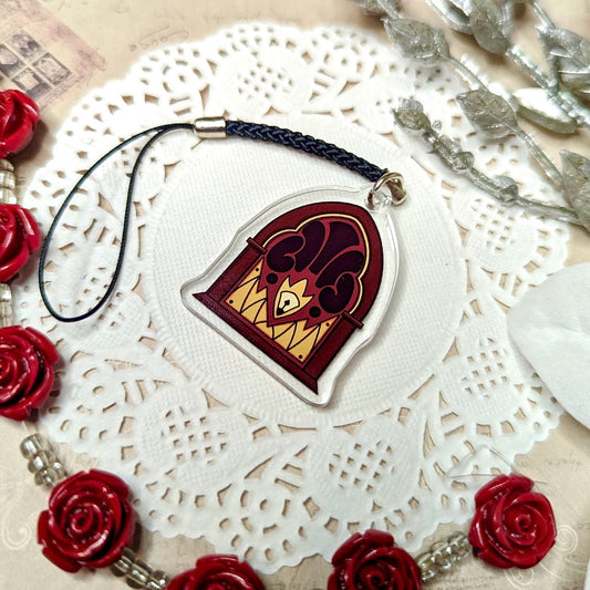 Radio Demon Phone Charm | Alastor 1” Double-Sided Acrylic with Phone Strap