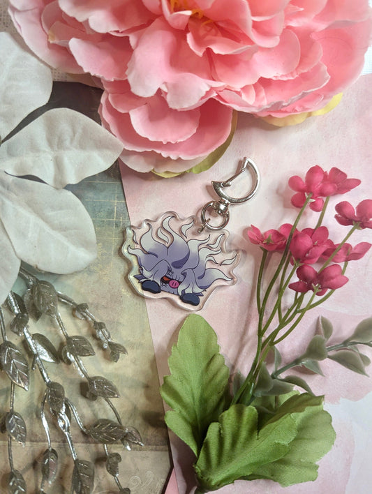 Peeking Shiny Angry Monkey Acrylic Keychain | Cute Videogame 2 Inch Charms