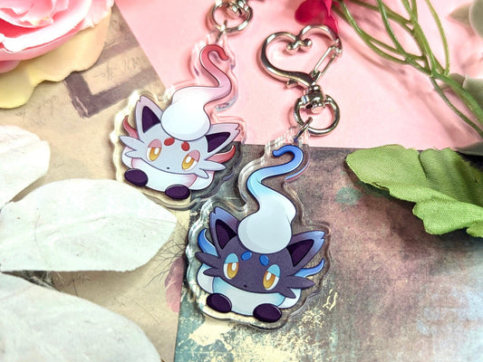 Peeking Shiny Hisuian Shapeshifter Fanart Keychain | 2” Acrylic Charms