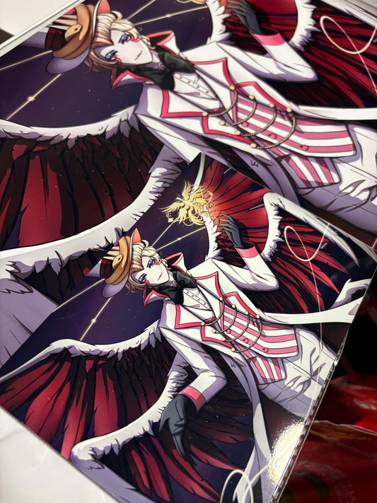Lucifer Morningstar Hazbin Hotel Wall Art Poster Print Fanart (5x7 and 11x17 Inches)
