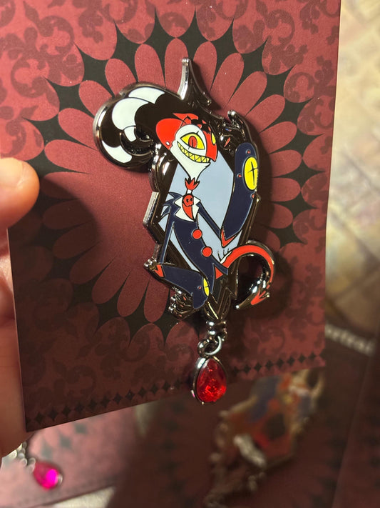 Blitz Portrait Enamel Pin | Helluva Boss Fan-made Merch