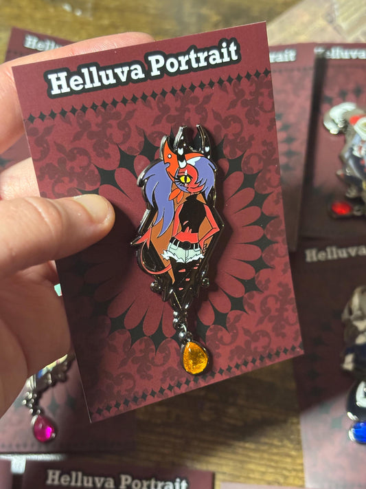 Sallie May Portrait Enamel Pin | Helluva Boss Fanart