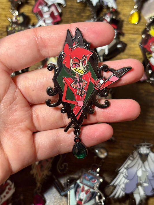 Alastor Portrait Enamel Pin | Hazbin Hotel Fanart