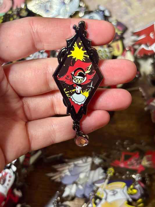 Niffty Portrait Enamel Pin | Hazbin Hotel Fanart