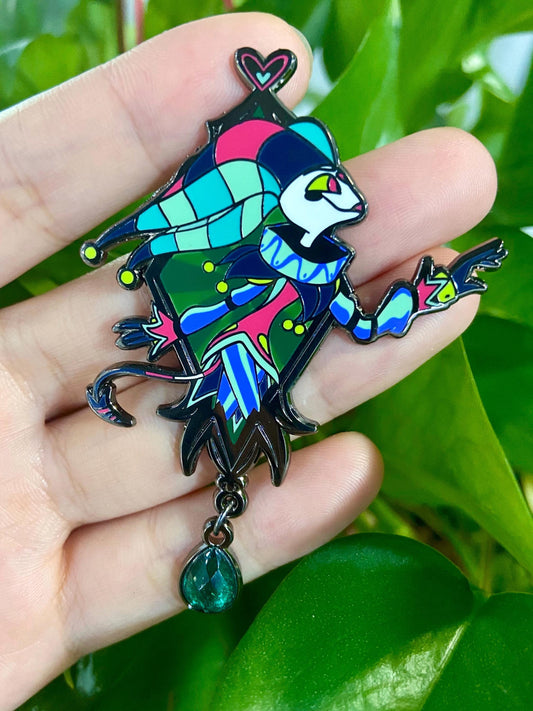 Fizzaroli and Asmodeus Portrait Enamel Pin | Helluva Boss (Fizz and Ozzie) Fanart