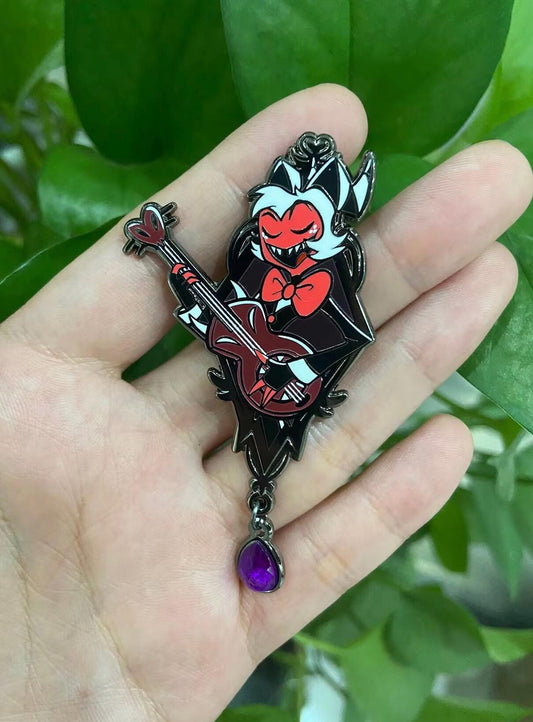 Moxie Portrait Enamel Pin | Helluva Boss Fanart