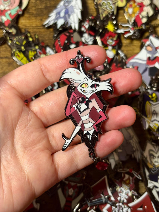 Angeldust Portrait Enamel Pin | Hazbin Hotel Fan-made Pin Set