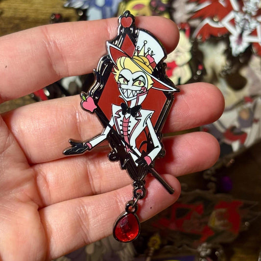 Lucifer Portrait Enamel Pin | Hazbin Hotel Fanart