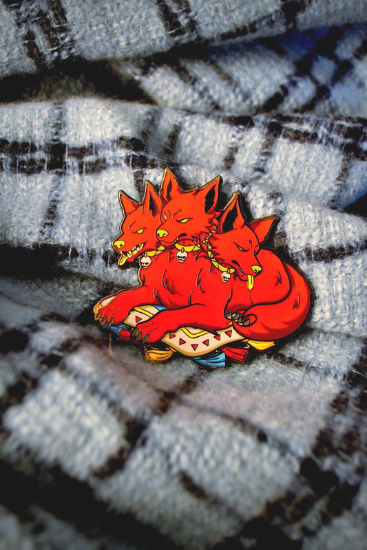Cerberus Hard Enamel Pin | 2.75” Hades Fanart