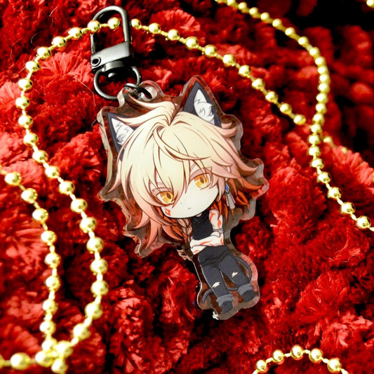 Cat Mydei | 2” Acrylic Keychain Charm | Honkai Star Rail Fanart