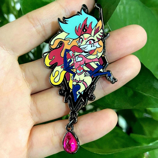 Beelzebub Portrait Enamel Pin | Helluva Boss Fanart