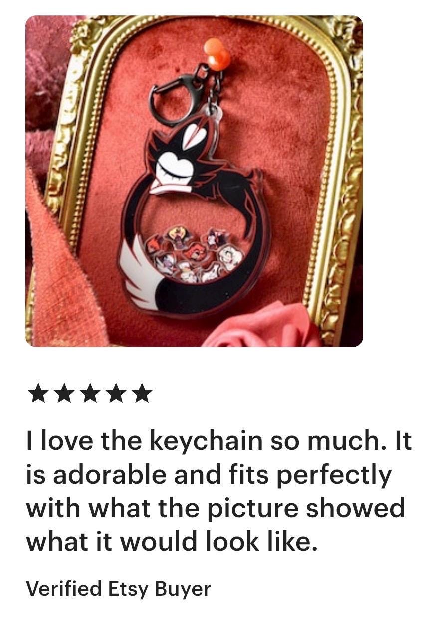 Keekee & Friends Shaker Keychain | Hazbin Hotel Fan-made Merch