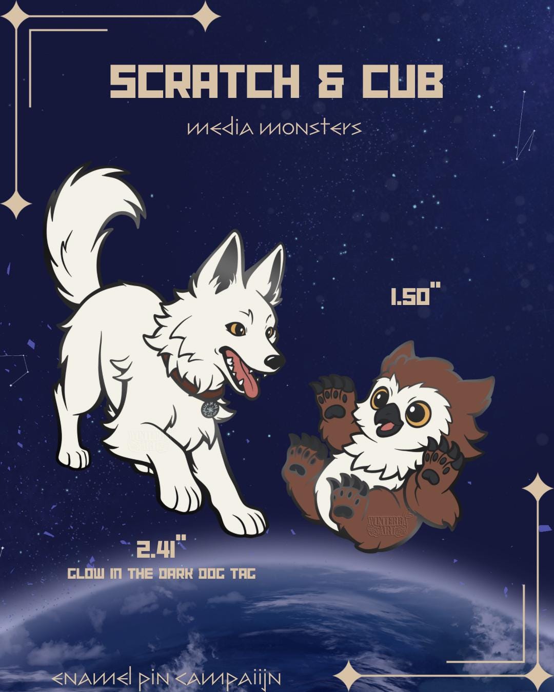Scratch and Owlbear Cub | Hard Enamel Pins