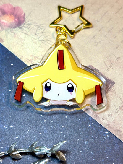 Jirachi | 2" Double-sided Peeking Charm Series