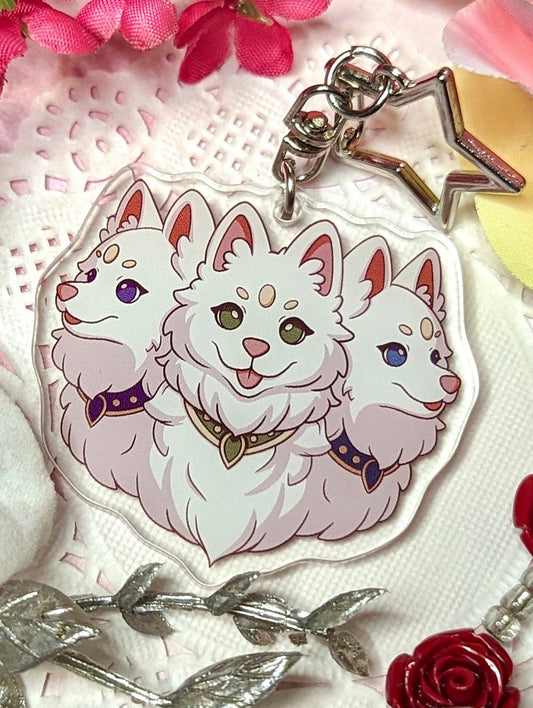 Cerberus Keychain Charm | Original Art Inspired by Greek Mythology