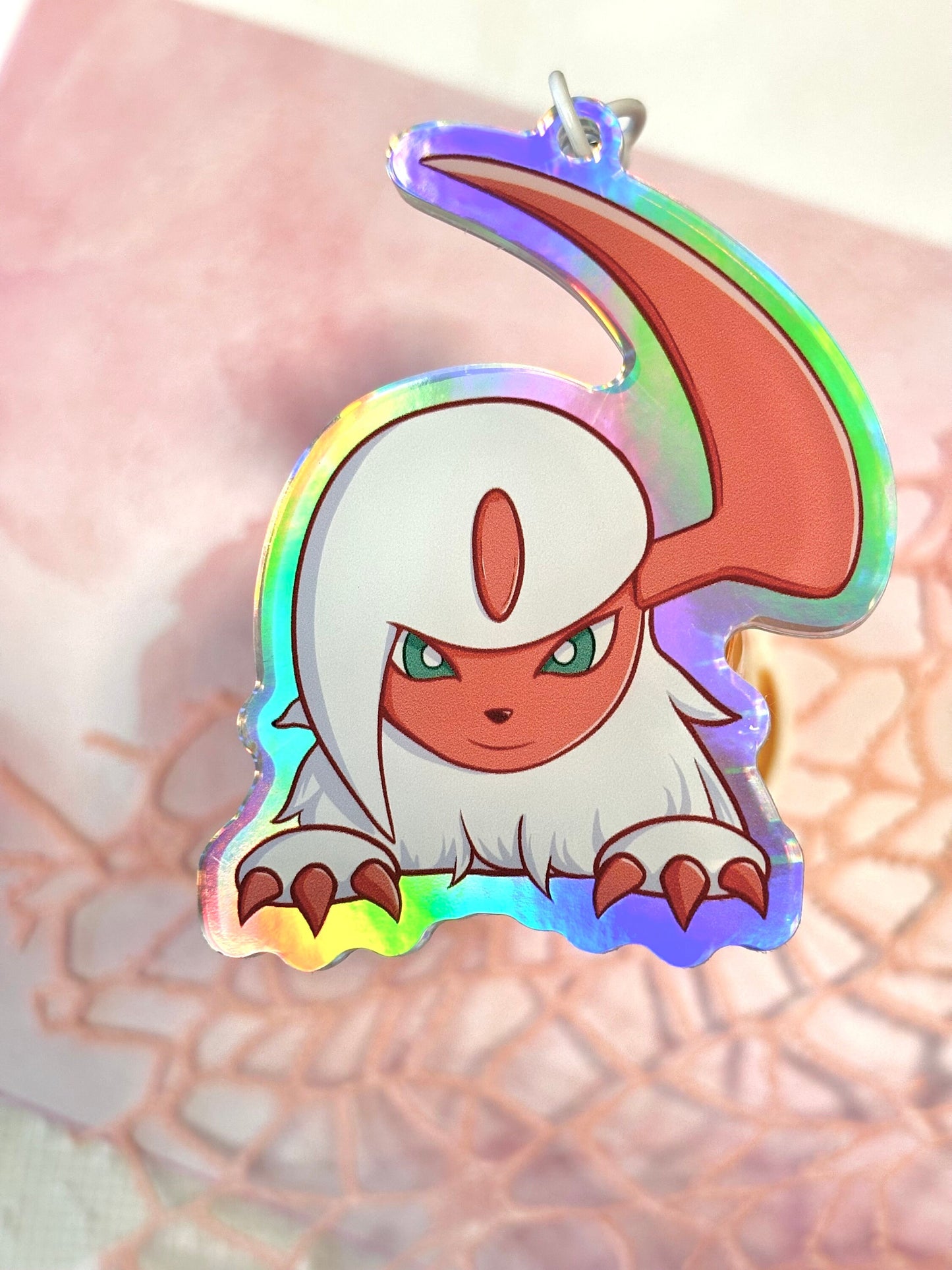 Double-sided Shiny Absol Keychain Charm | Fanart