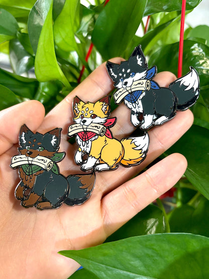 Original Kitsune Corgi & Friends Enamel Pins
