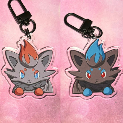 Zorua | 2" Double-sided Peeking Charm Series