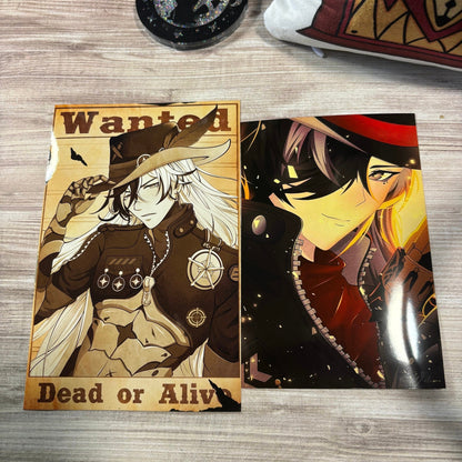 Aether and Lumine Art Print | Genshin Impact Traveler Fanart Poster Print (5x7 and 11x17) Wall Art