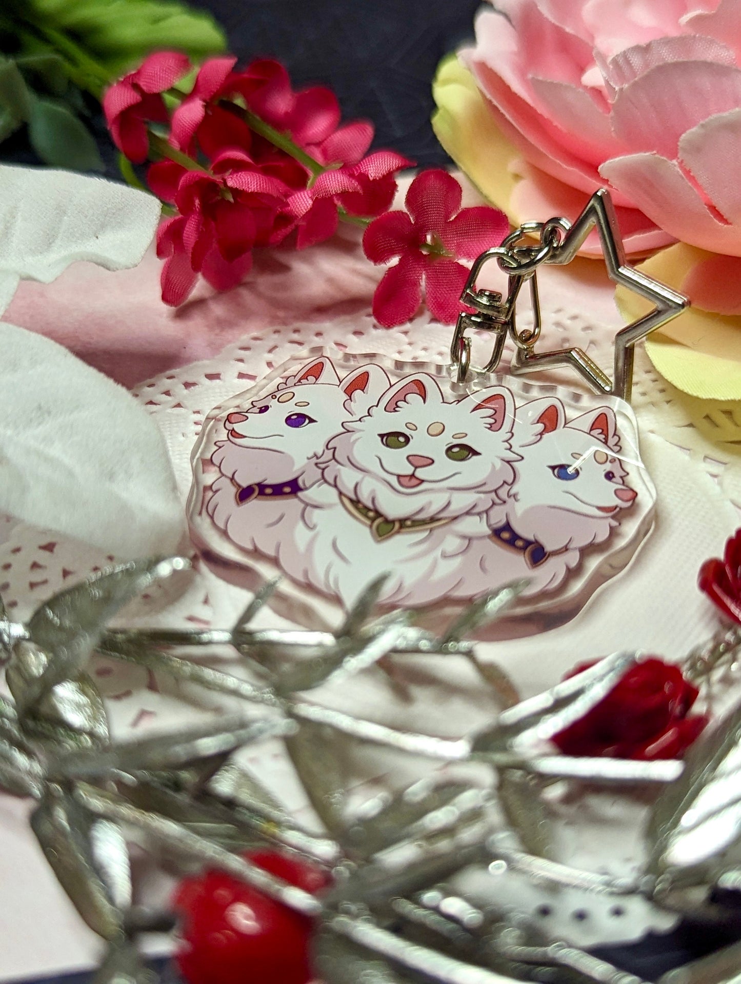 Cerberus Keychain Charm | Original Art Inspired by Greek Mythology