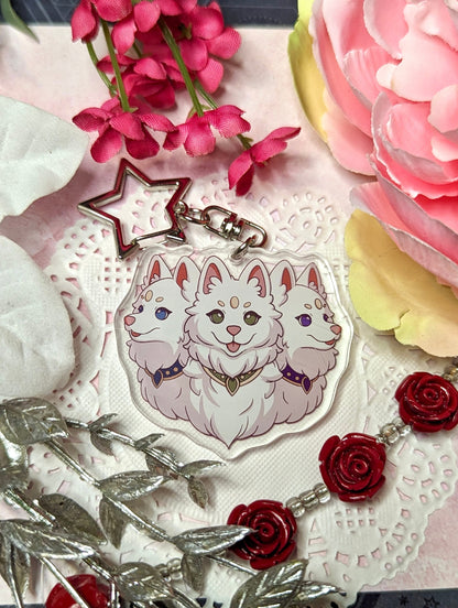 Cerberus Keychain Charm | Original Art Inspired by Greek Mythology