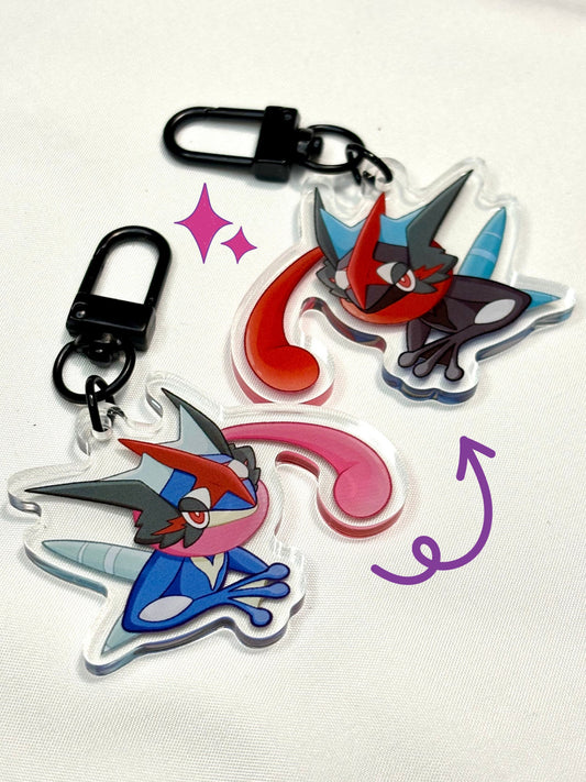 Greninja | 2" Double-sided Peeking Charm Series