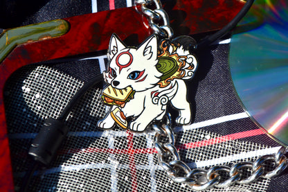 Sandwich Thief Chibiterasu Enamel Pin (2” Fan-made Hard Enamel)