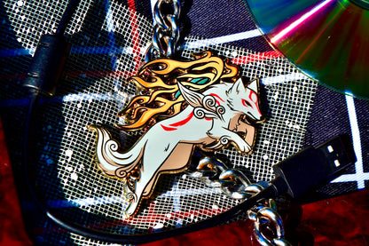 Amaterasu Hard Enamel Pin | 2.75” Okami Fanart