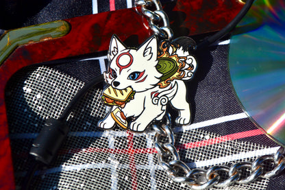 Sandwich Thief Chibiterasu Enamel Pin (2” Fan-made Hard Enamel)