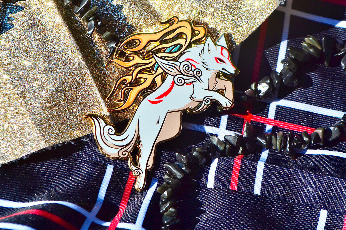 Amaterasu Hard Enamel Pin | 2.75” Okami Fanart