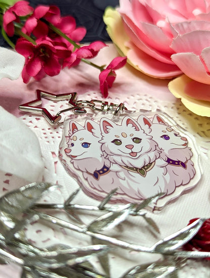 Cerberus Keychain Charm | Original Art Inspired by Greek Mythology