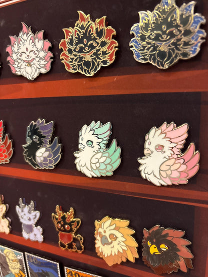 Guardian of the Realms Hard Enamel Pins | Mythical Creatures like Cerberus, Phoenixes, Kirins, Chineras, and Gryphons. Greek Mythology