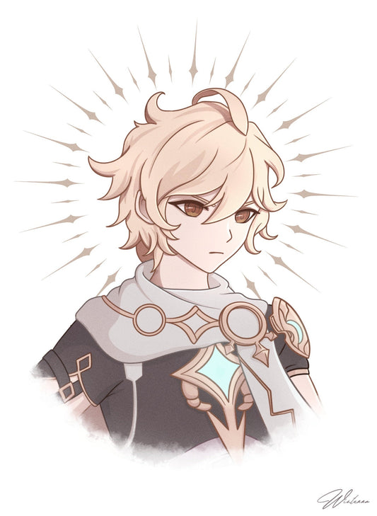 Aether Art Print | Genshin Impact Fanart (5x7 Inches)