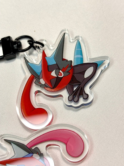 Greninja | 2" Double-sided Peeking Charm Series