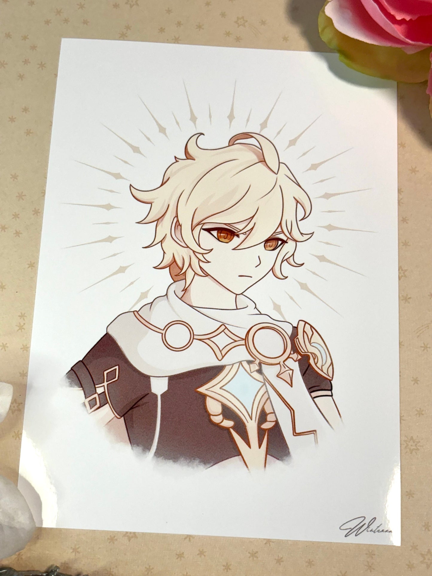 Aether Art Print | Genshin Impact Fanart (5x7 Inches)