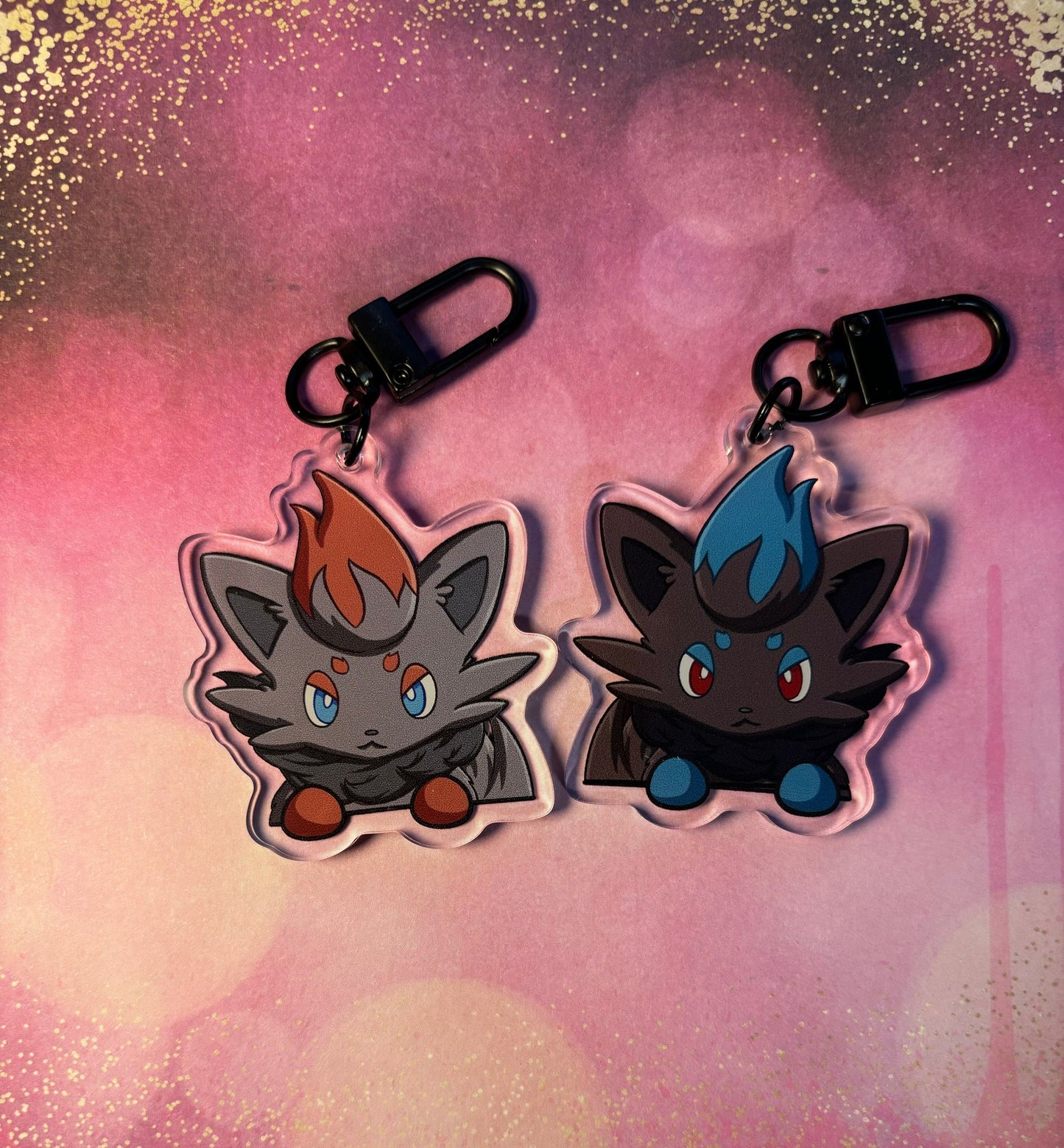 Peeking 2” Double-sided Shiny Shapeshifter Fanart Acrylic Keychain Charm