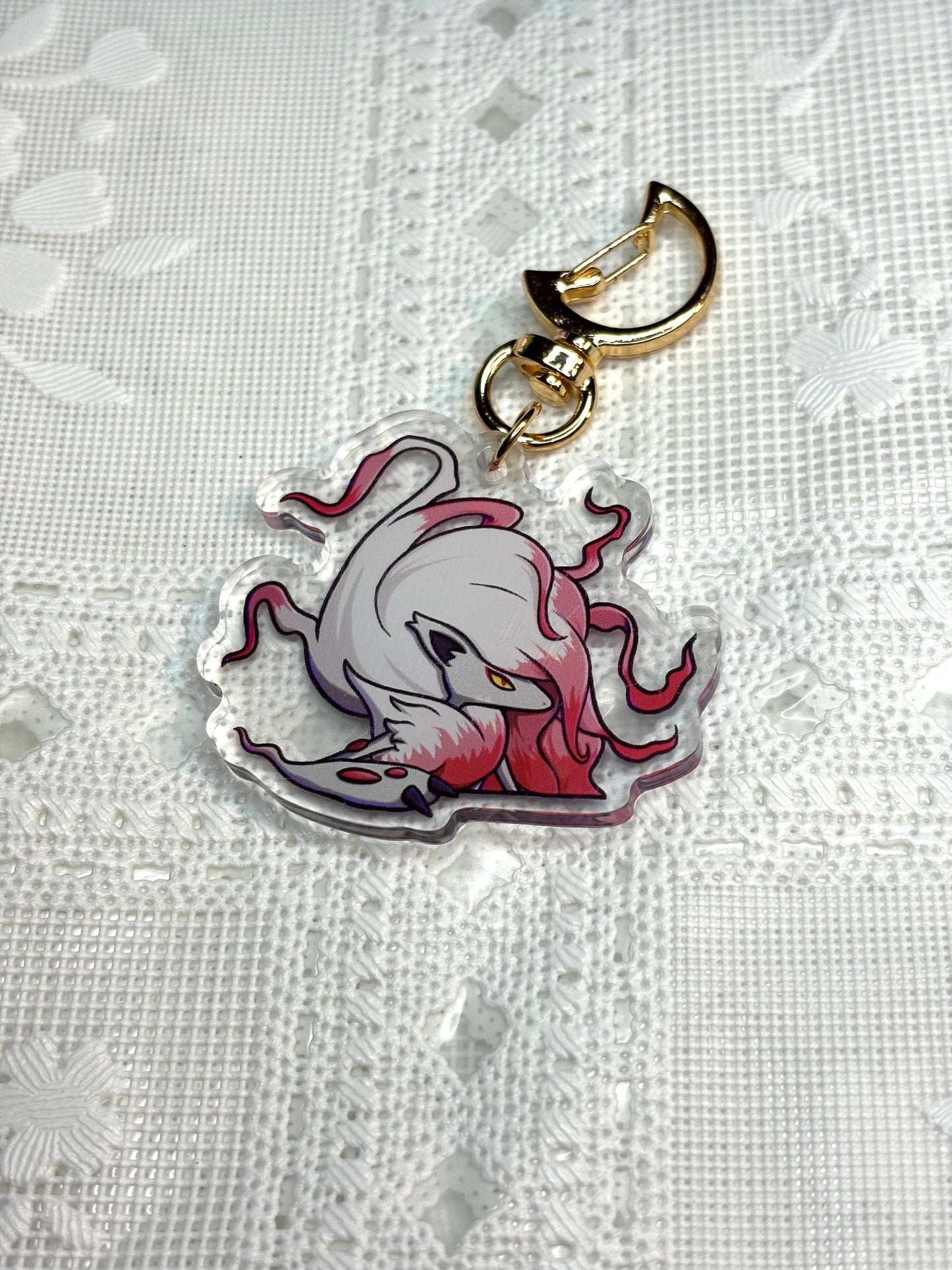 Hisuian Werewolf Keychain: Shiny Peeking Acrylic Charm