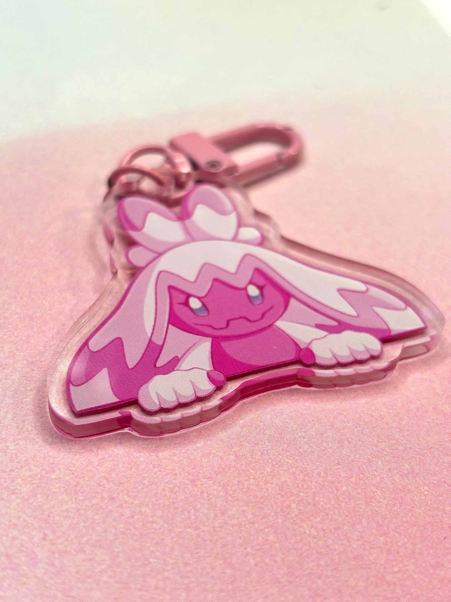 Peeking Charm | 2” Hammer Mon Fanart Acrylic Keychain Pink