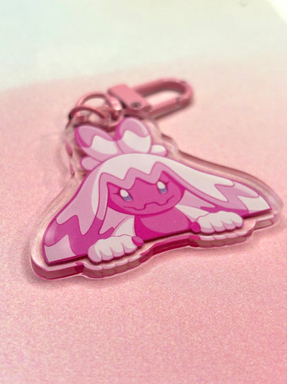 Peeking Charm | 2” Hammer Mon Fanart Acrylic Keychain Pink