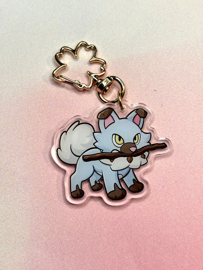 Adorable Double-sided Dog Keychain | 2" Acrylic Charm | Fanart