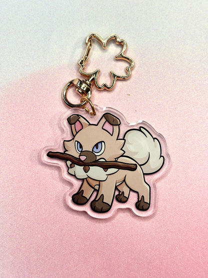 Adorable Double-sided Dog Keychain | 2" Acrylic Charm | Fanart