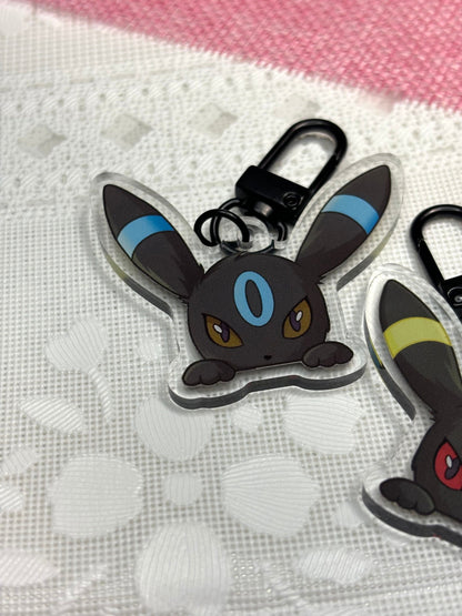Peeking Double-sided Acrylic Keychain | Shiny Vee Fanart Video Game Charms
