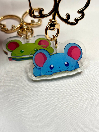 Shiny Water Mon Charms | Fanart Acrylic Keychain Gifts