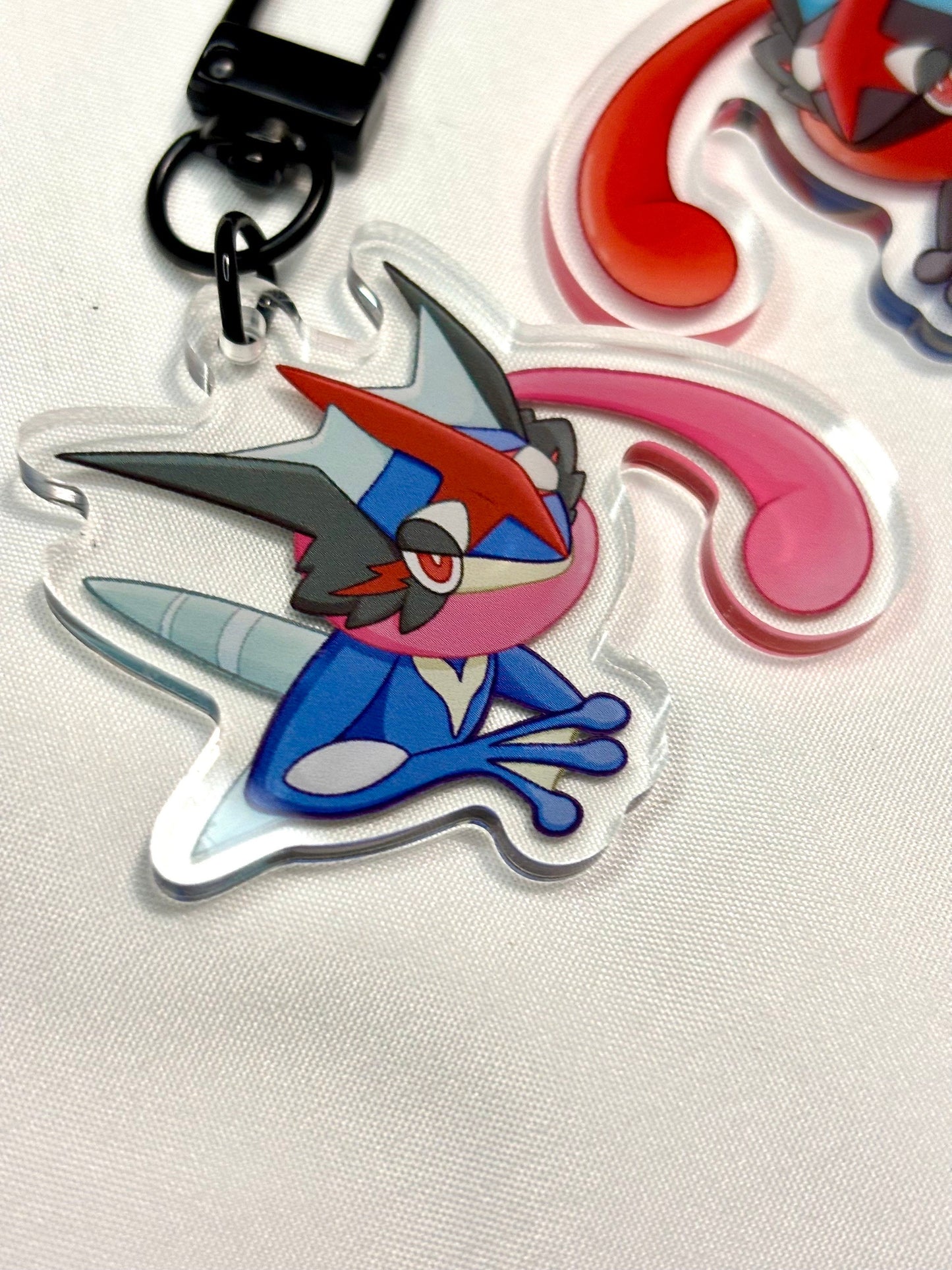 Double-sided Shiny Ash Starter Fanart Acrylic Keychain